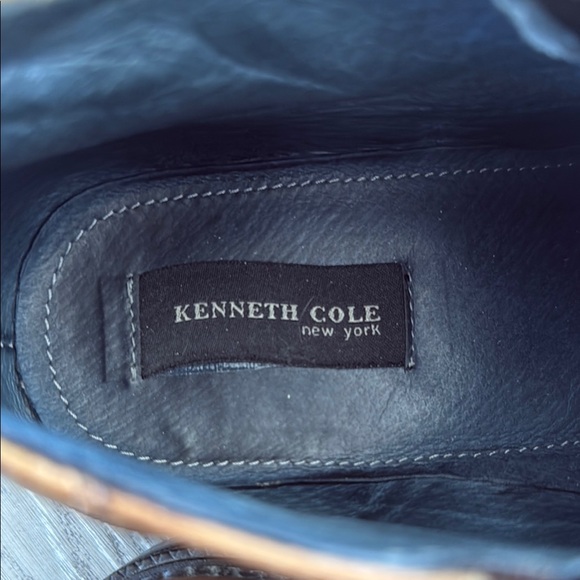 Kenneth Cole Tan Leather Ankle Boots Slip-On Style - Picture 2 of 5